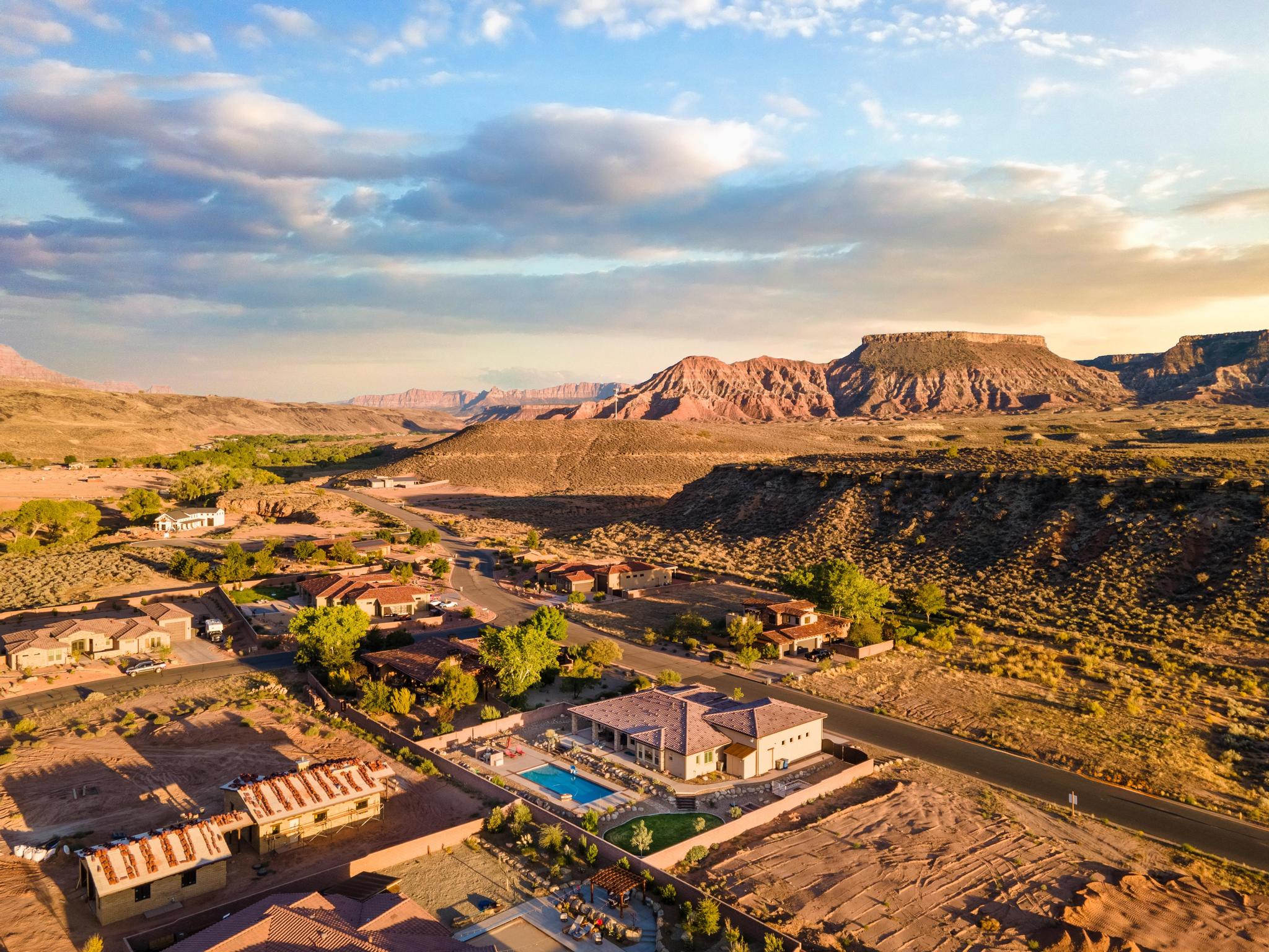 Southern Utah Neighborhood Drone View